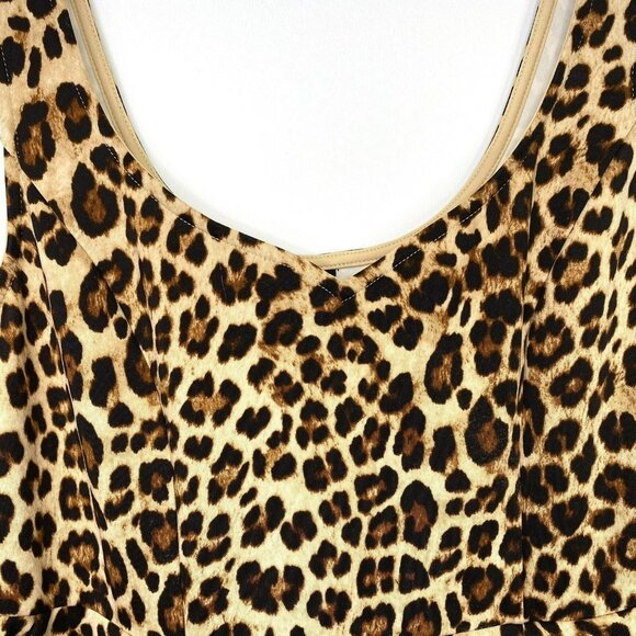 TORRID Dress Plus Size 1X Animal Print Sleeveless Pockets A-Line Sweatheart - Picture 2 of 4